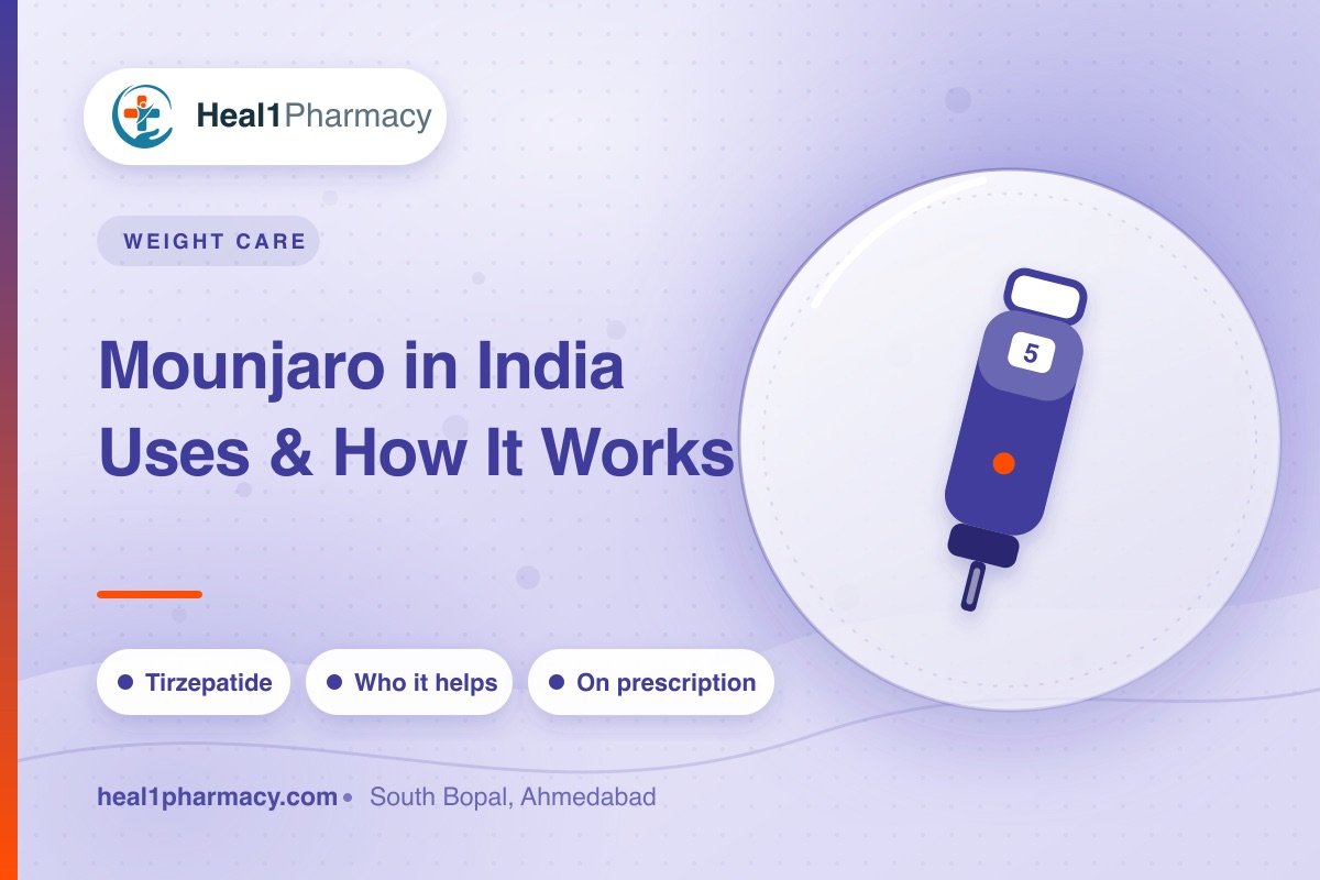 Mounjaro in India: What It Is, Who It's For & How It Works — Heal1 Pharmacy, South Bopal, Ahmedabad