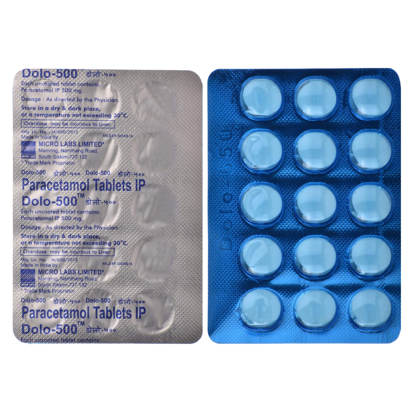Dolo 500 Tablet — Paracetamol (500mg)
